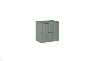 Szafka łazienkowa wisząca z blatem łazienkowym 60 cm zielona , szuflady Line Green