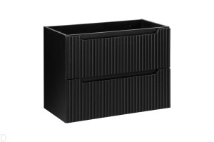 Szafka łazienkowa wisząca pod umywalkę Nova black 80 cm z szufladami czarna
