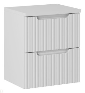 Szafka łazienkowa wisząca z blatem łazienkowym 50 cm biała ,szuflady, nova white
