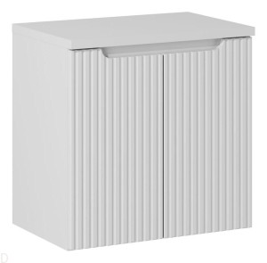 Szafka łazienkowa wisząca z blatem łazienkowym 60 cm biała ,drzwi, pochwyt, nova white