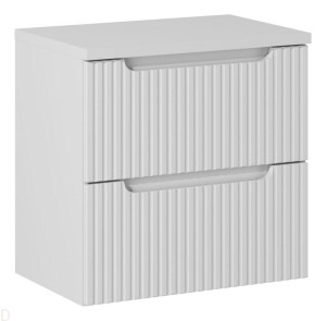Szafka łazienkowa wisząca z blatem łazienkowym 60 cm biała ,szuflady, nova white