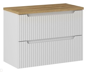 Szafka łazienkowa wisząca z blatem łazienkowym 80 cm biała ,szuflady, nova white