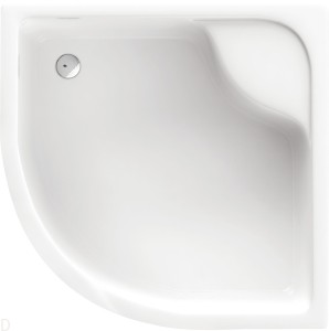 BRODZIK DEEP PÓŁOKRĄGŁY, AKRYLOWY, 28 CM GŁĘBOKOŚCI, ZE STELAŻEM, 90 CM