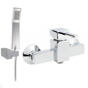 BATERIA NATRYSKOWA ŚCIENNA CUBIC CARO + NATRYSK