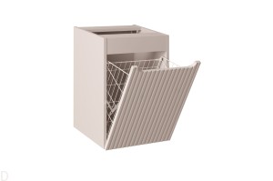 Szafka łazienkowa wisząca 40 cm kaszmirowa z koszem na pranie Nova kaszmir