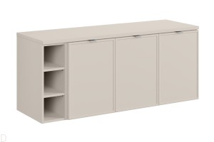 Szafka łazienkowa wisząca kaszmir z blatem łazienkowym 140cm,wybór uchwytów Bella