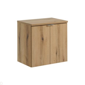 Szafka łazienkowa wisząca oak z blatem łazienkowym oak 60 cm ,drzwi Nova oak
