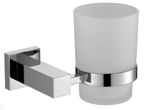 KUBEK ŁAZIENKOWY CUBIC, UCHWYT METALOWY KWADRATOWY