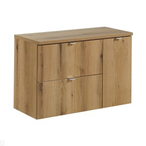 Szafka łazienkowa wisząca oak z blatem łazienkowym dąb oak 90 cm,szuflady Nova oak