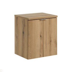 Szafka łazienkowa wisząca oak z blatem łazienkowym oak 50 cm ,drzwi Nova oak