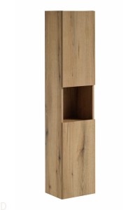 Wysoki słupek łazienkowy 30cm nova oak wiszący z otwartą półką dąb evoke Nova oak