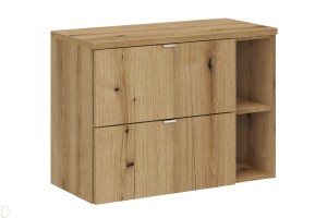 Szafka łazienkowa wisząca oak z blatem łazienkowym oak 80 cm