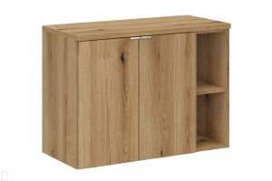 Szafka łazienkowa wisząca oak z blatem łazienkowym oak 80 cm