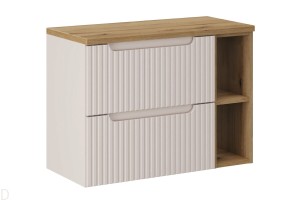 Szafka łazienkowa wisząca z blatem pod umywalkę 80 cm kaszmir ,szuflady
