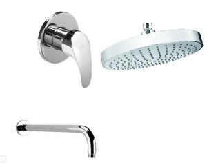 KOMPLET PODTYNKOWY BATERIA DESZCZOWNIA DEANTE CHROM Z GŁOWICĄ RONDO Z-03
