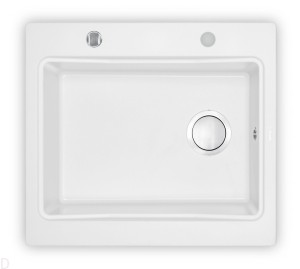 ZLEWOZMYWAK GRANITOWY 1 KOMOROWY BEZ OCIEKACZA MODERN ZQMA103 KOLOR ALABASTER