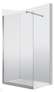 KABINA ABELIA  120 CM WALK-IN, SZKŁO TRANSPARENTNE Z POWŁOKĄ, PROFIL CHROM,BEZPIECZNA WYSYŁKA NA PALECIE!!!