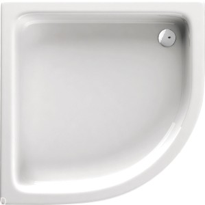 B BRODZIK PLUS II PÓŁOKRĄGŁY, AKRYLOWY, 12 CM GŁĘBOKOŚCI, Z NÓŻKAMI, 80 CM