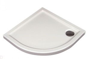 BRODZIK MINIMAL PÓŁOKRĄGŁY, AKRYLOWY, 3 CM GŁĘBOKOŚCI, PŁASKI, 90 CM