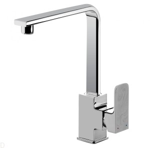 BATERIA ZLEWOZMYWAKOWA STOJĄCA , 2 UCHWYTY W KOMPLECIE , CHROM I Z MOTYWEM KWIATOWYM BA08