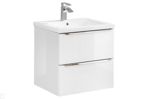SZAFKA ŁAZIENKOWA Z UMYWALKĄ 60 CM CAPRI BIAŁY