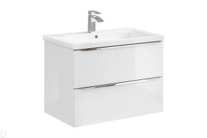 SZAFKA ŁAZIENKOWA Z UMYWALKĄ 80 CM CAPRI BIAŁY