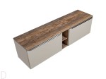 SZAFKA ŁAZIENKOWA Z BLATEM 140 CM SANTA FE TAUPE