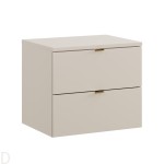 Szafka łazienkowa wisząca Dalia kaszmir 60 cm z blatem, szuflady
