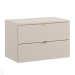 Szafka łazienkowa wisząca Dalia kaszmir 80 cm z blatem, szuflady