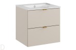 Komplet szafka łazienkowa wisząca Dalia 50cm kaszmir + umywalka