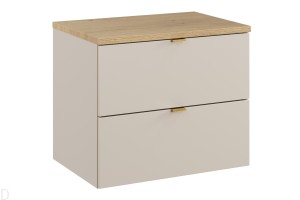 Szafka łazienkowa wisząca pod umywalkę Dalia kaszmir 60 cm z blatem cremona